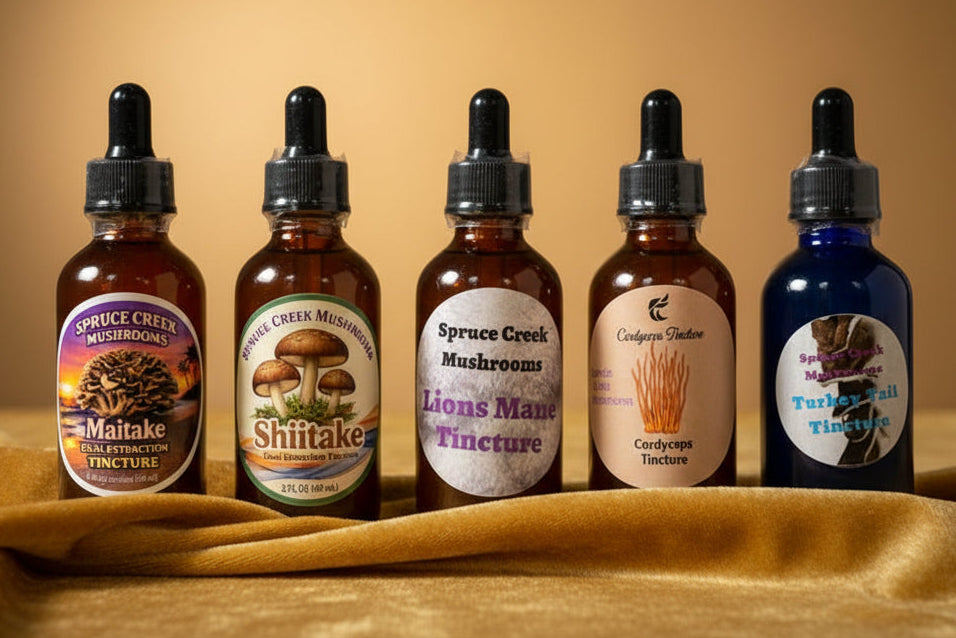 Ultimate Mushroom Tincture Bundle – 6-Pack Spruce Creek Mushrooms