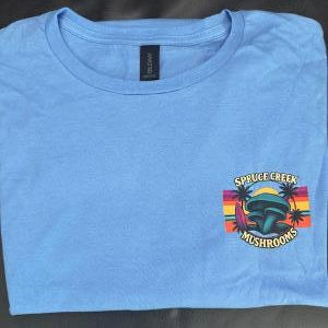 Short Sleeve - Ocean Themed- Spruce Creek Mushroom Tee (Size Large)