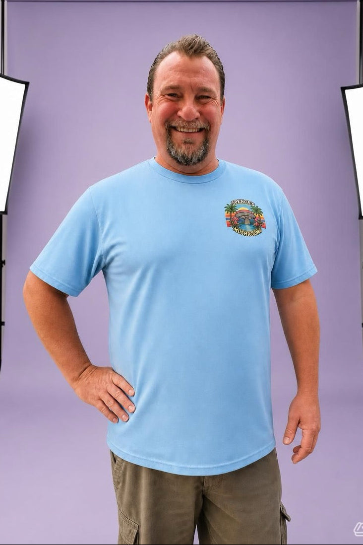 Short Sleeve - Ocean Themed- Spruce Creek Mushroom Tee (Size Large)