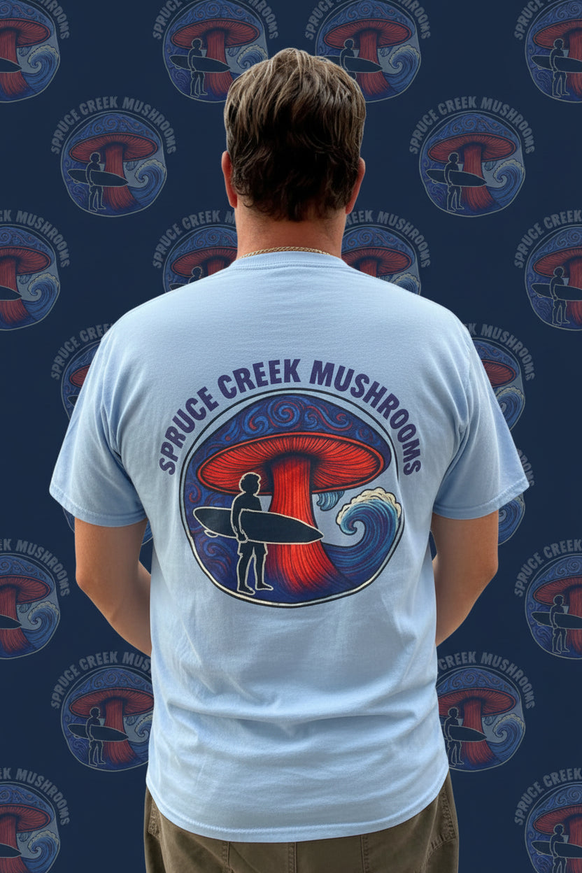 Short Sleeve - Ocean Themed- Spruce Creek Mushroom Tee (Size Large)