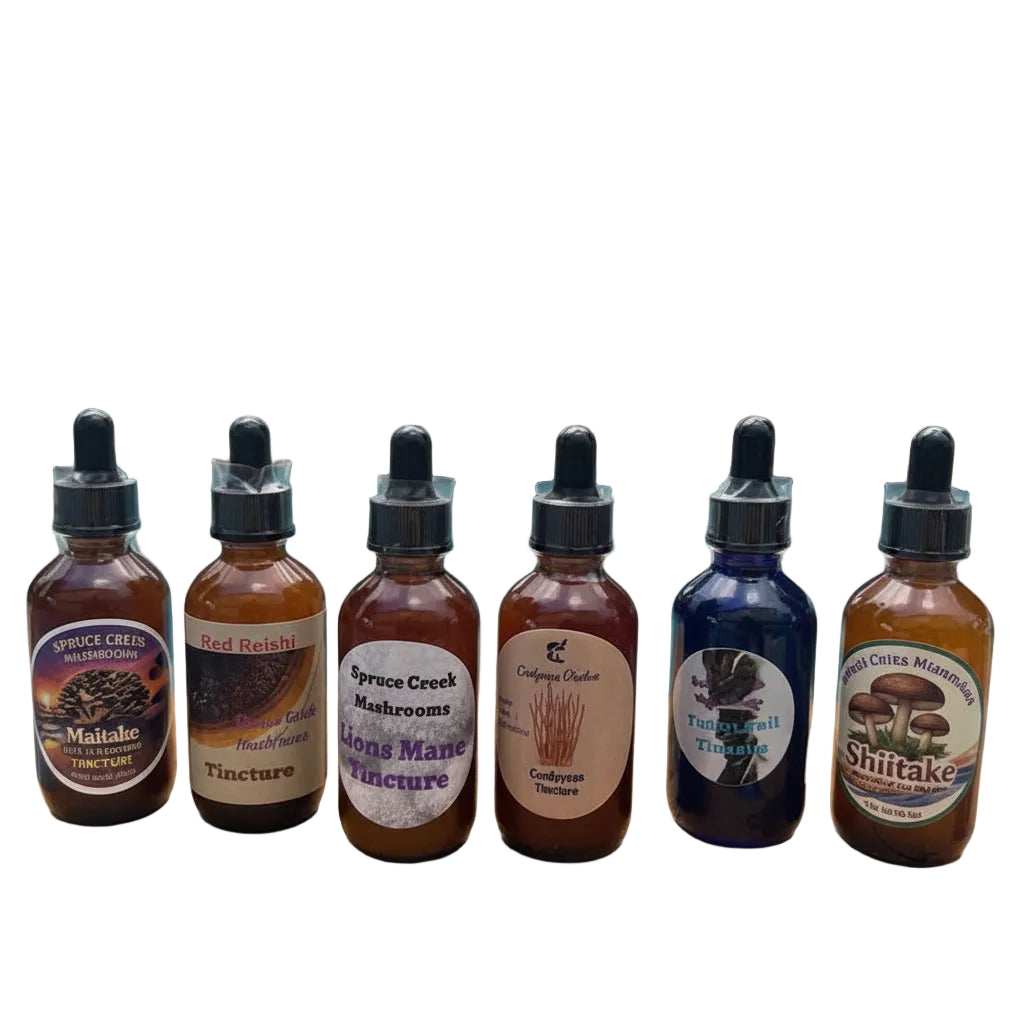 Ultimate Mushroom Tincture Bundle – 6-Pack Spruce Creek Mushrooms